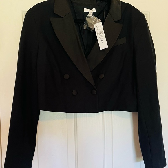 New w tags black crop jacket size 12 - Picture 1 of 4